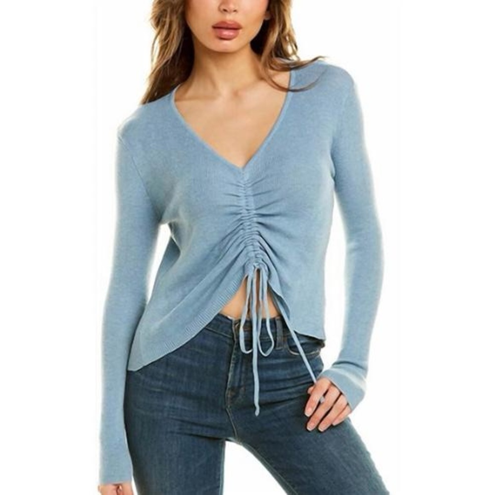 LUCY PARIS nwt holly cinched top blue XS